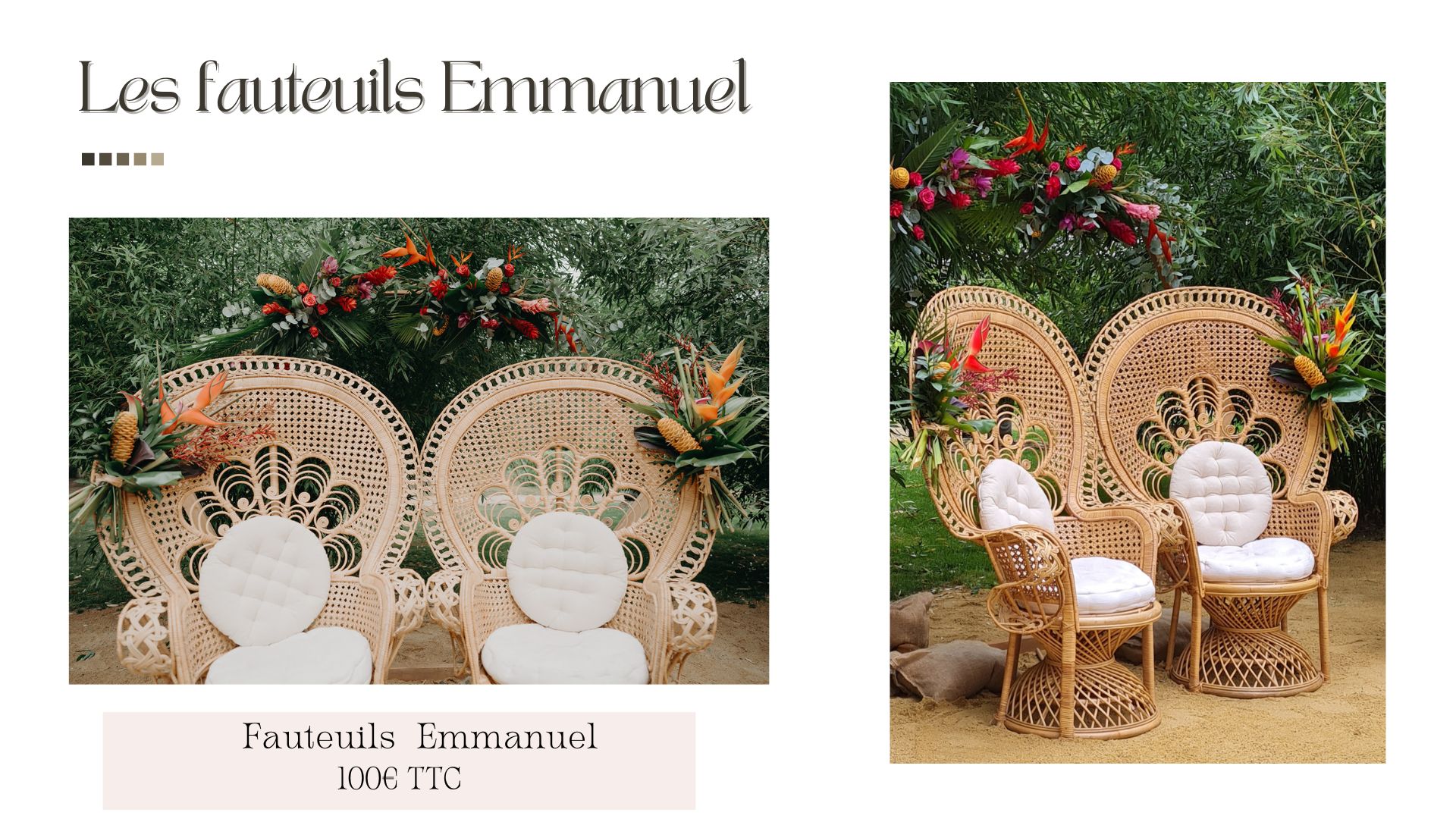 Fauteuils Emmanuel en location