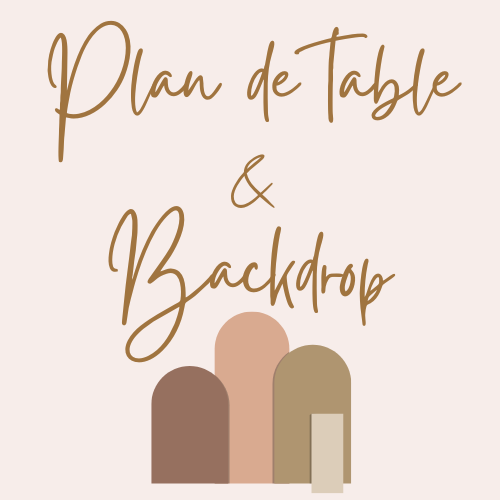 Plan de table backdrop mariage en location