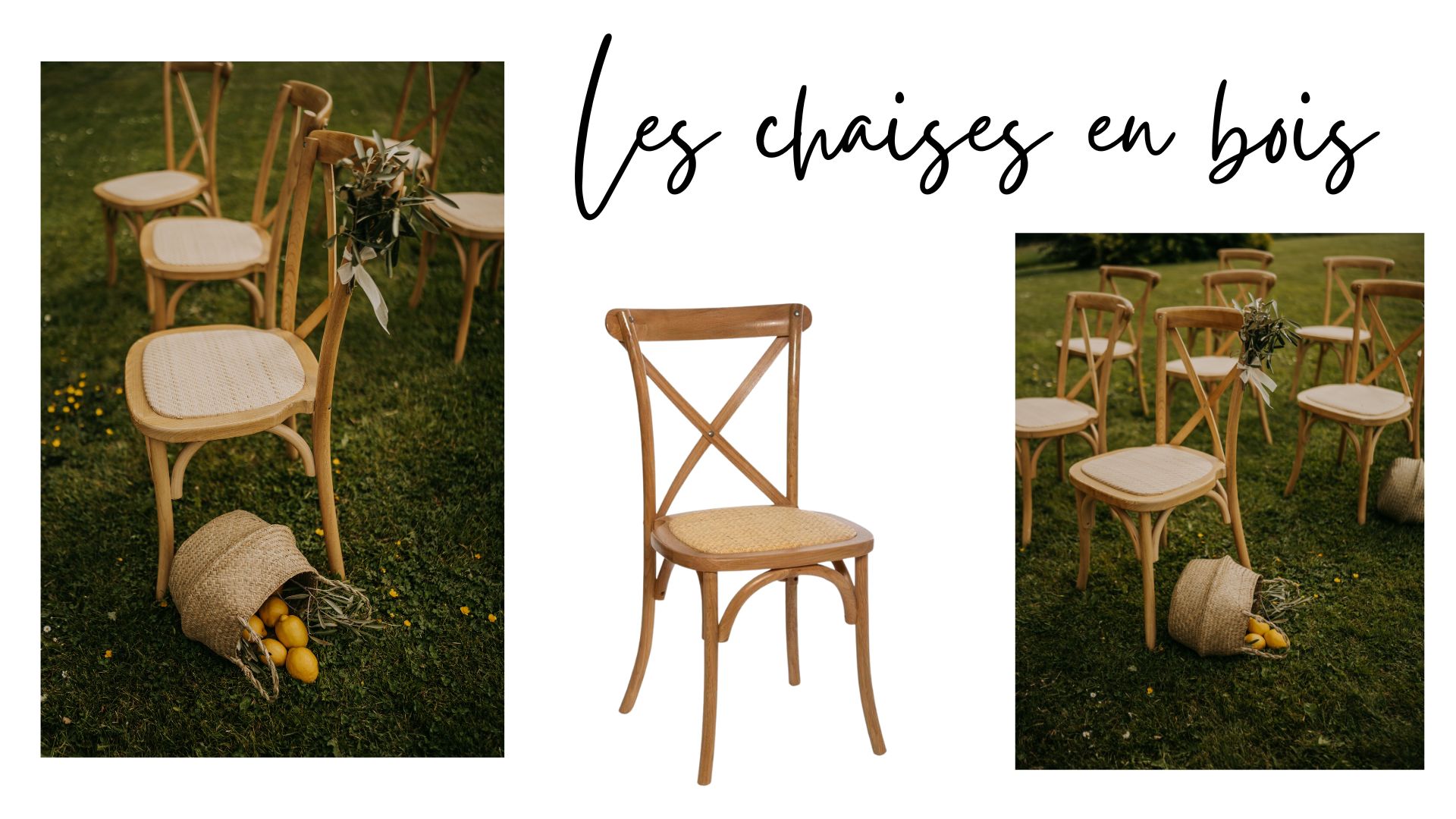 Chaises en bois bistrot en location