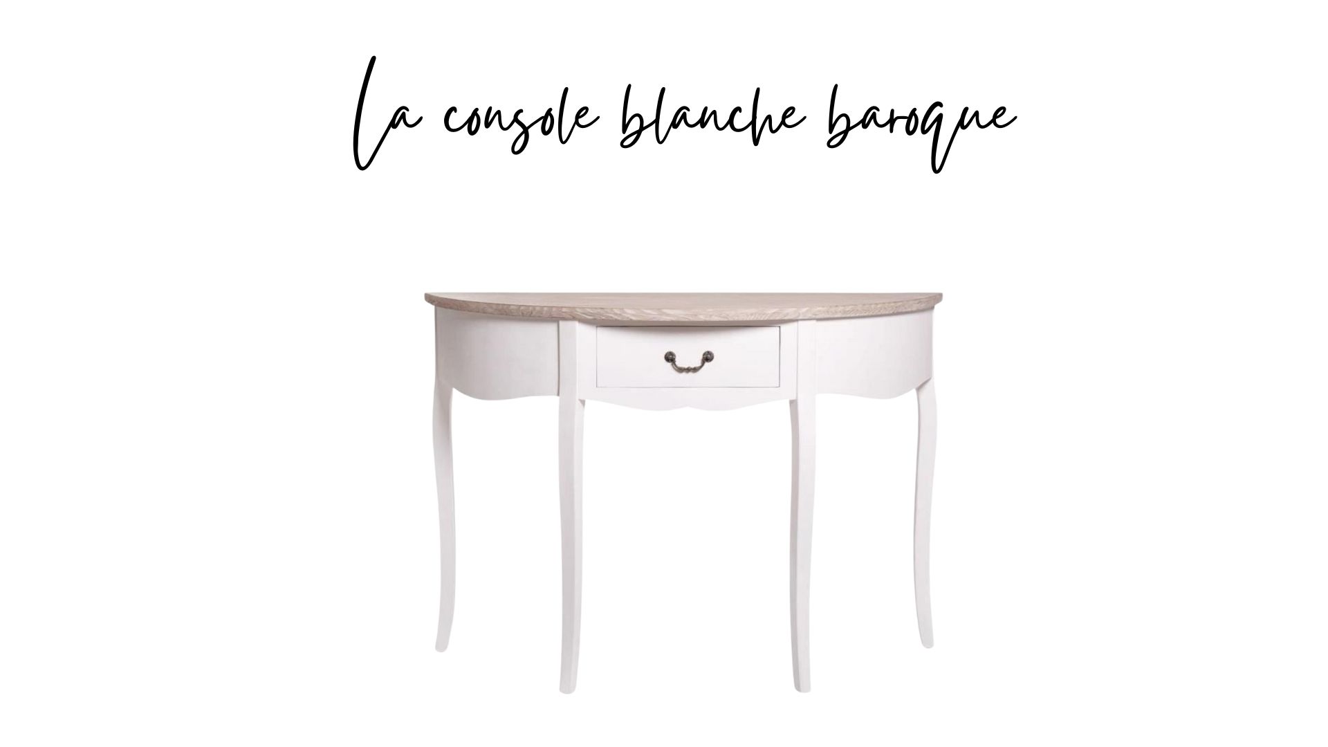 Console baroque blanche