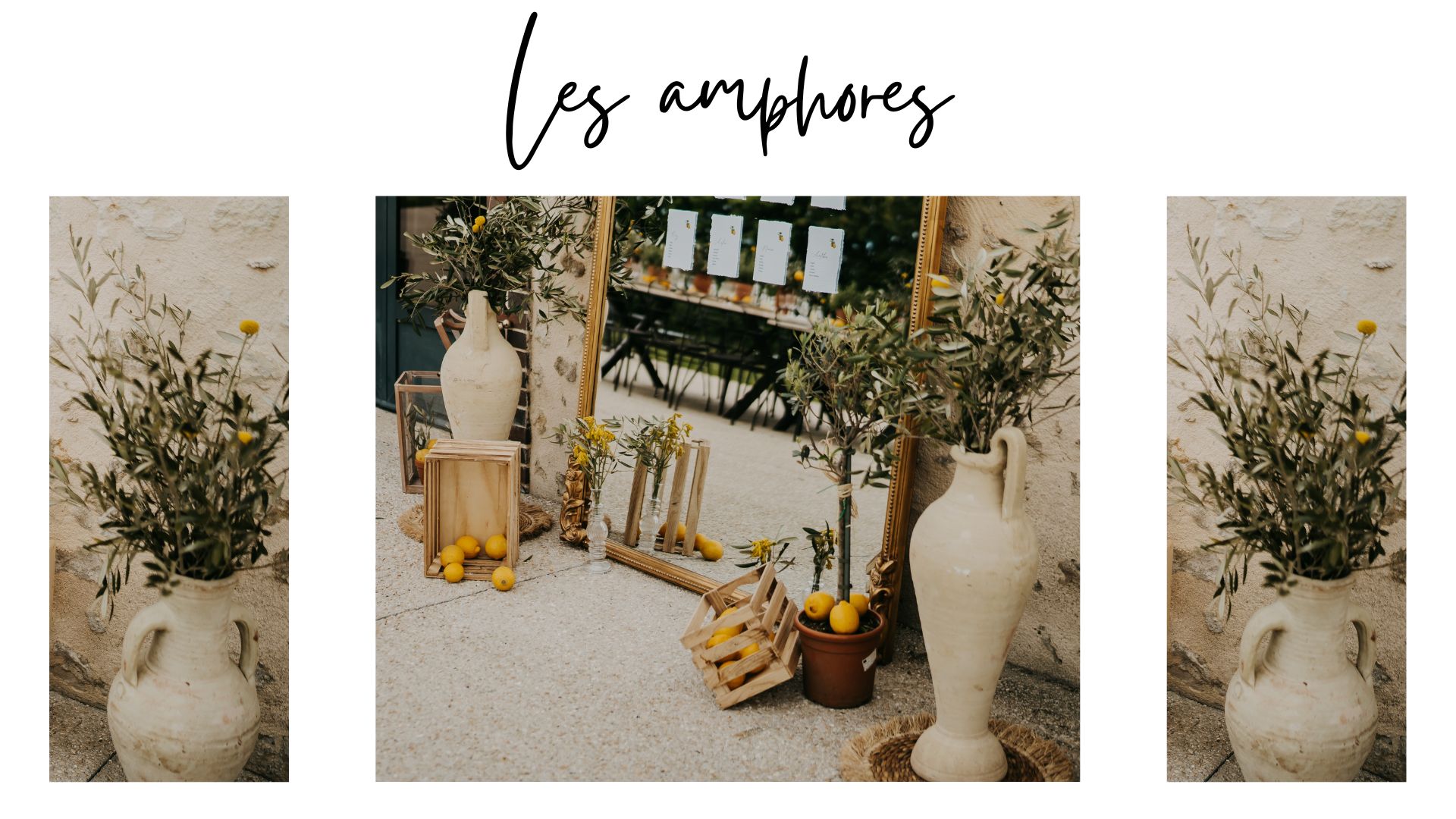 Amphores en location Tiana Events