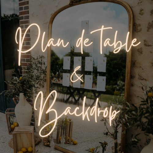 Plan de table et backdrop