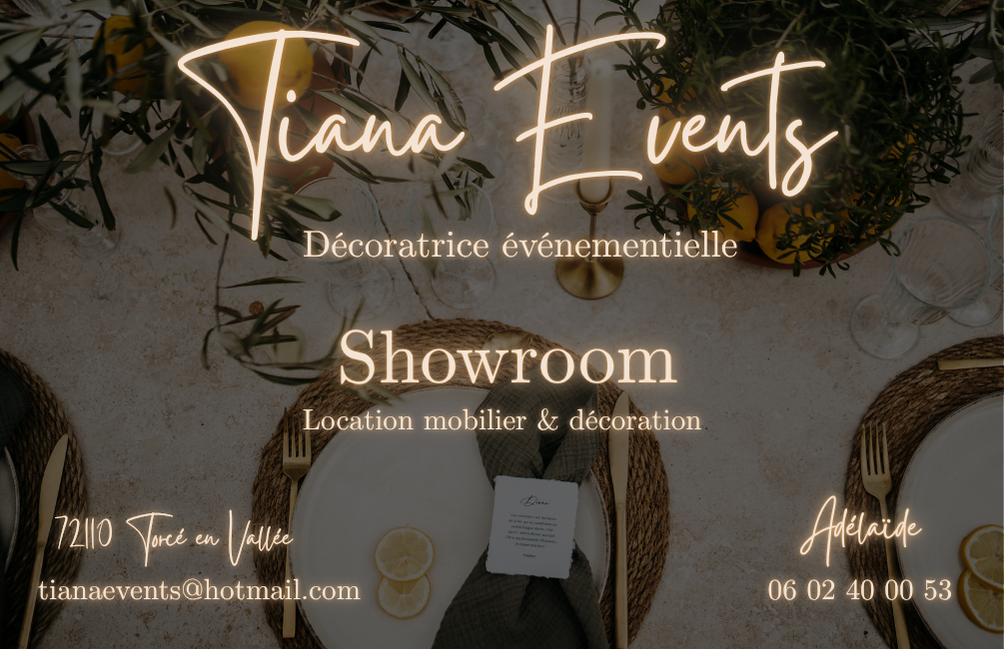 Carte de visite agence tiana events