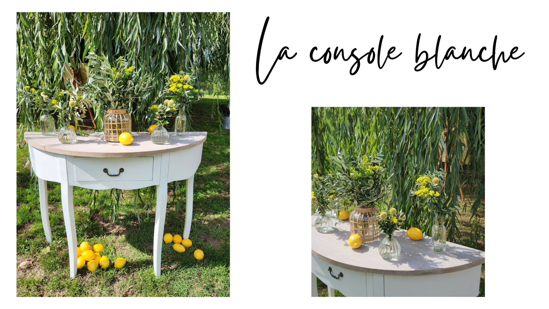 Console blanche baroque en location by Tiana Events