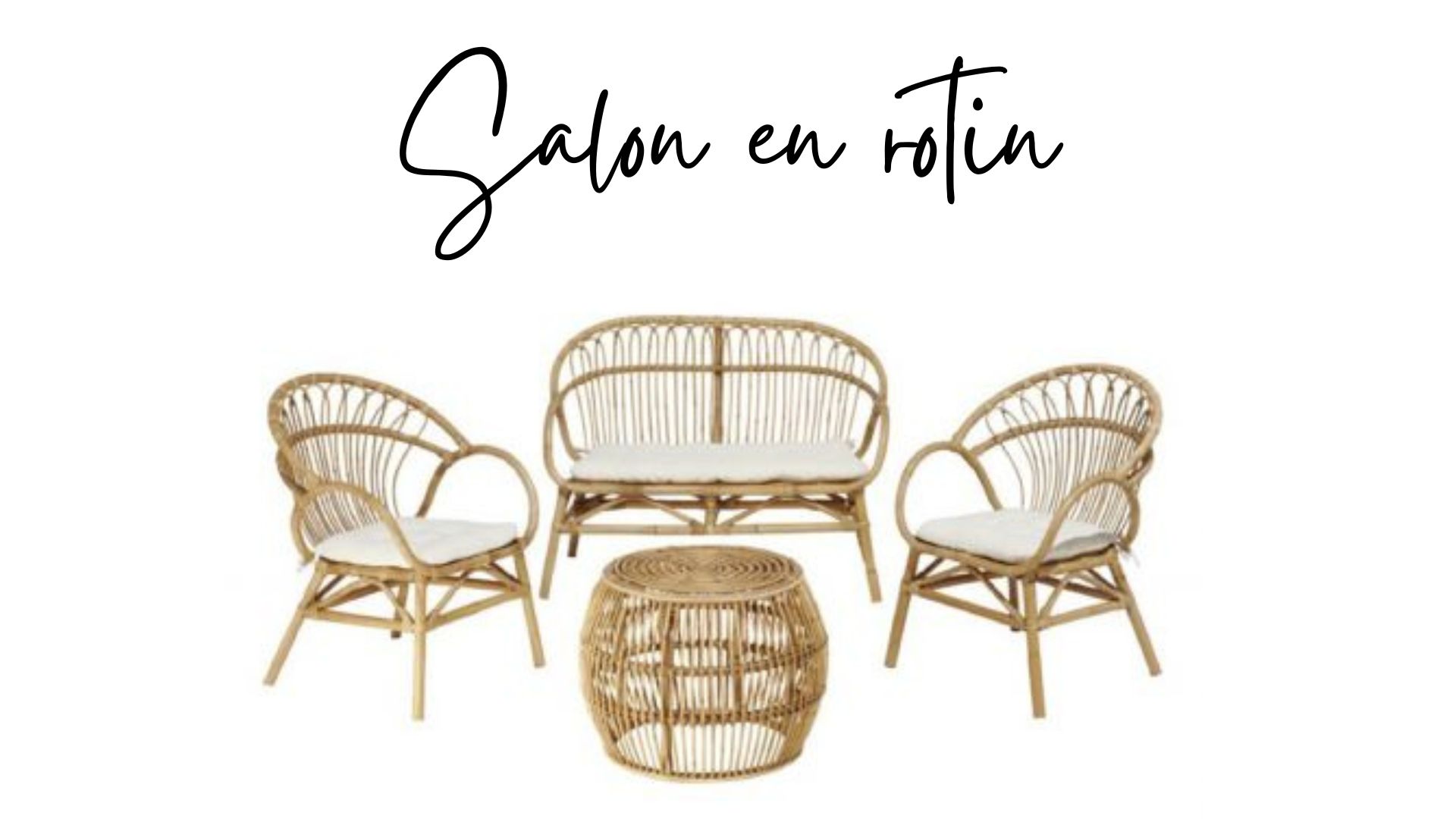 salon en rotin en location