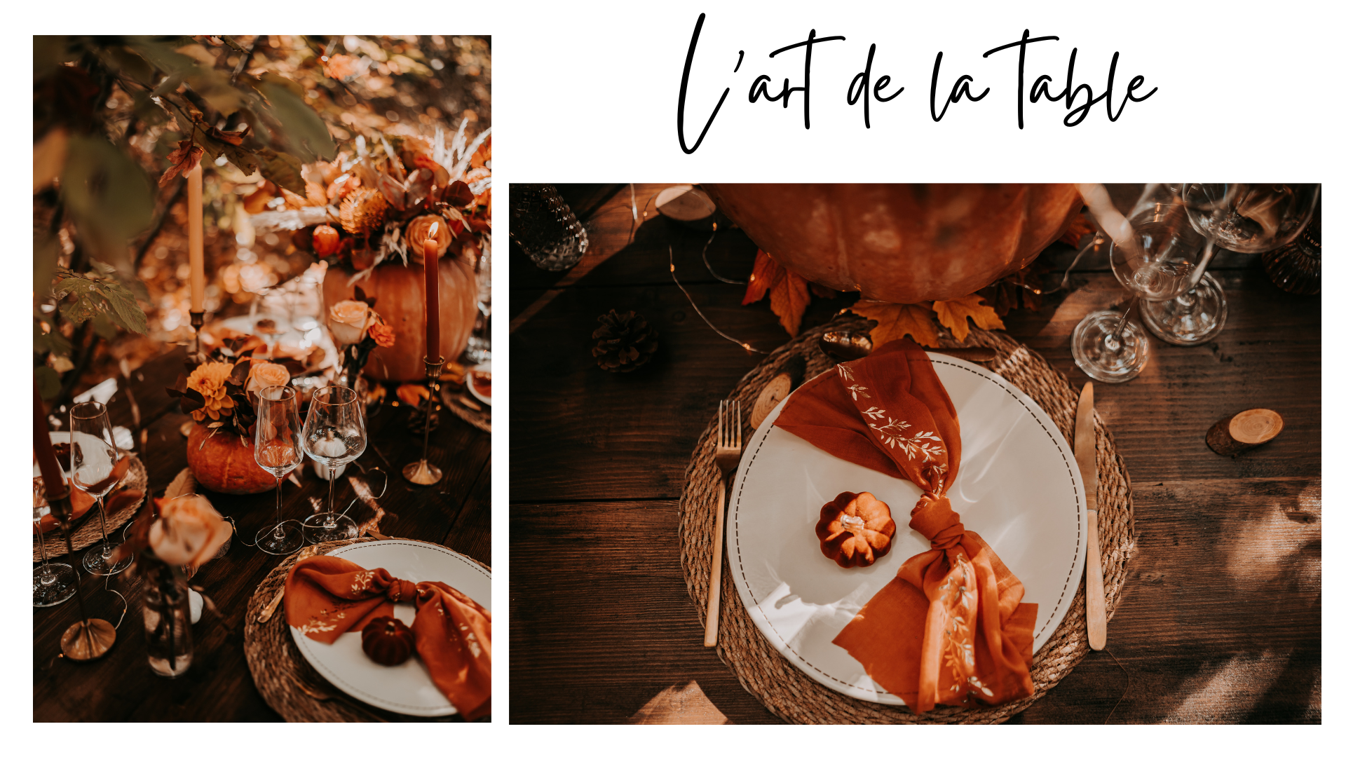 décoration table automnale agence tiana events