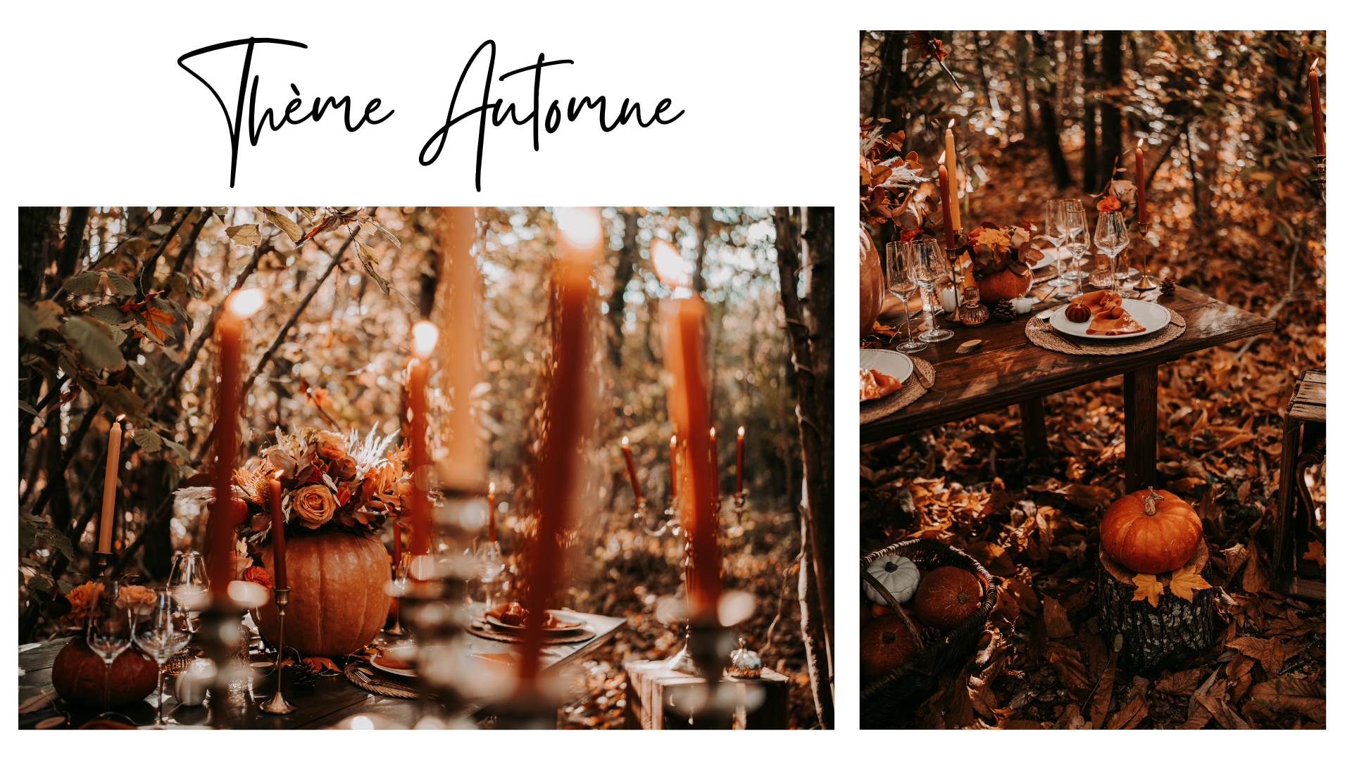décoration table thème automne