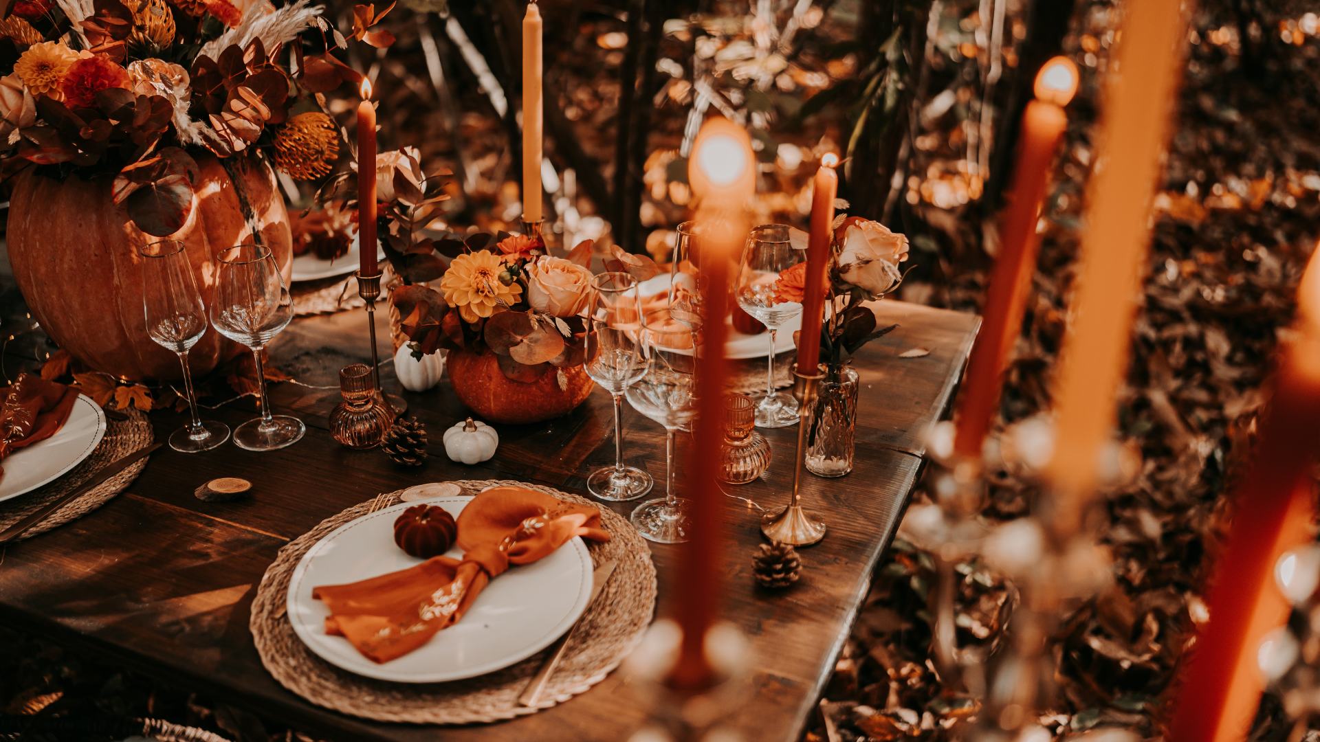 décoration table automne