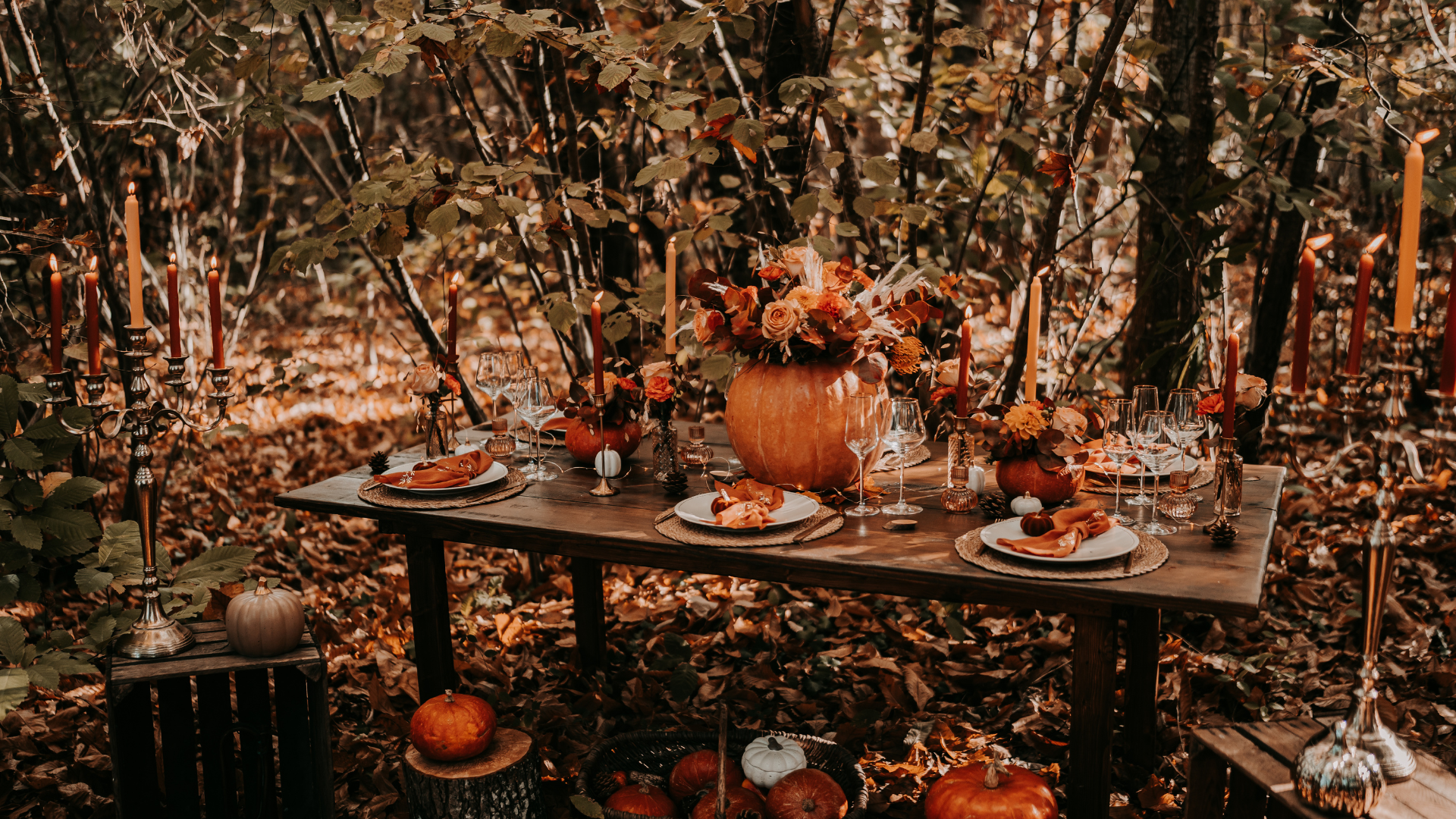 décoration table mariage automnale