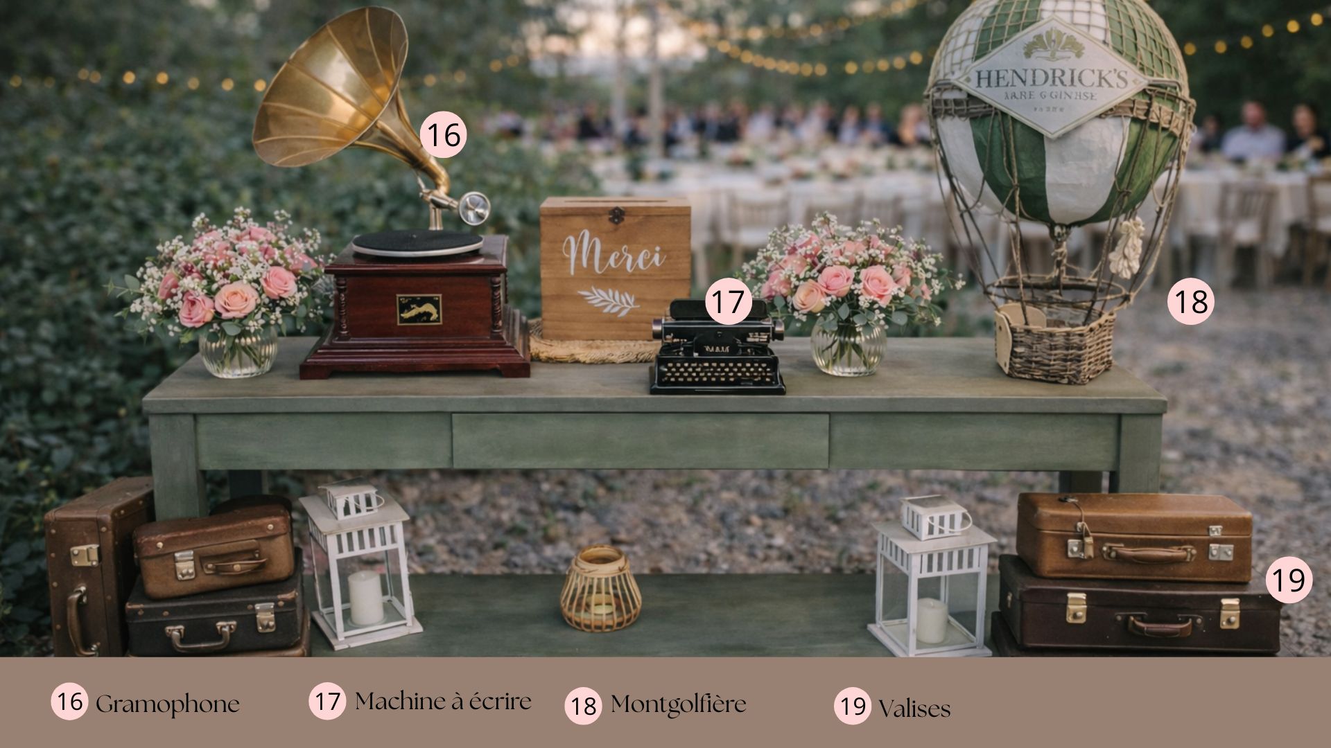 Gramophone machine à ecrire location mariage