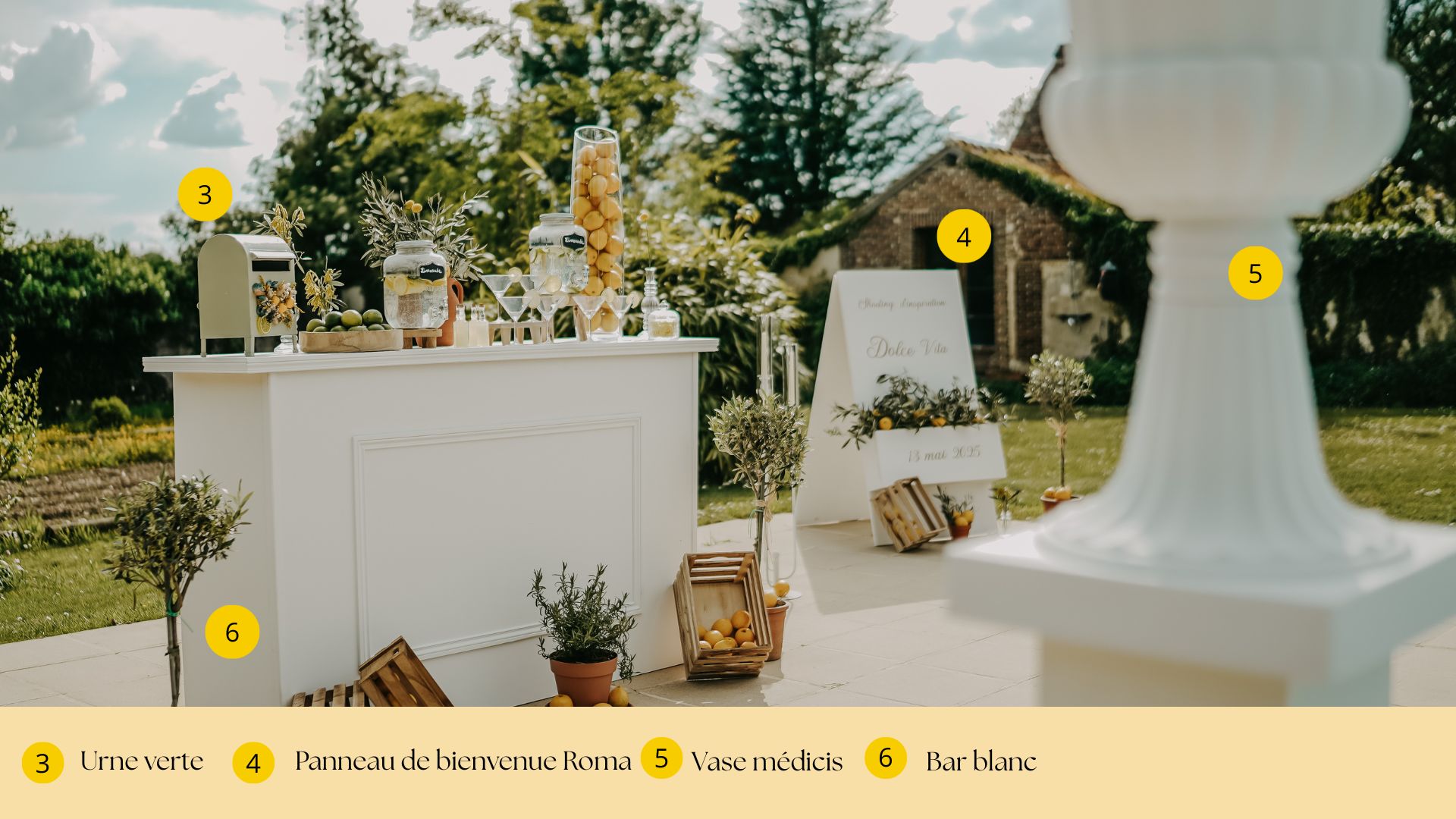 Location bar blanc mariage tiana events