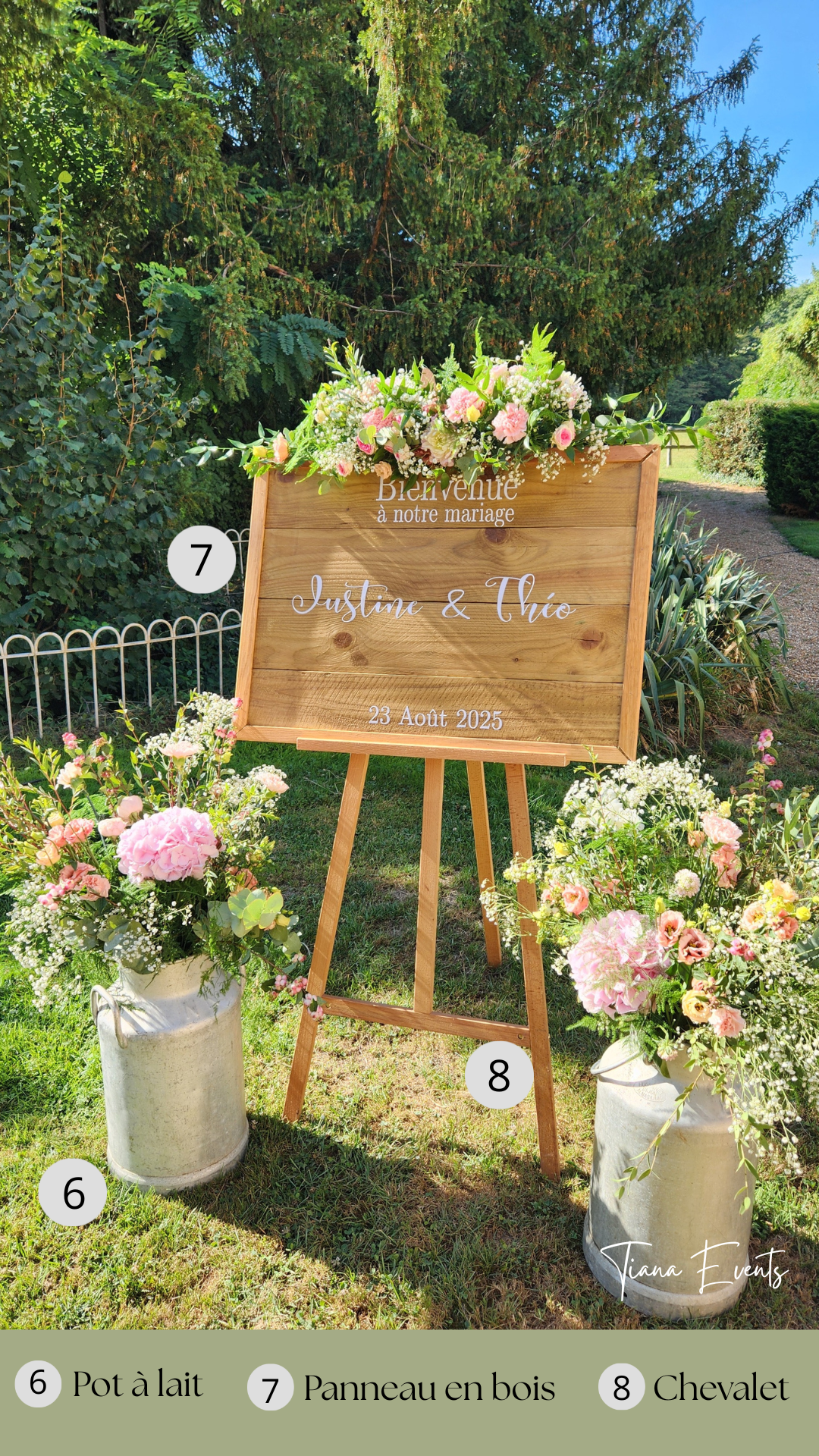 Location panneau de bienvenue en bois