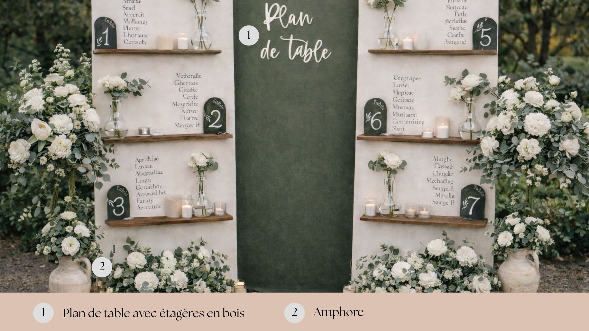 plan de table avec etagere location 