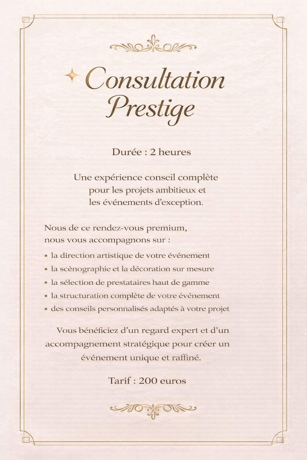 consultation prestige